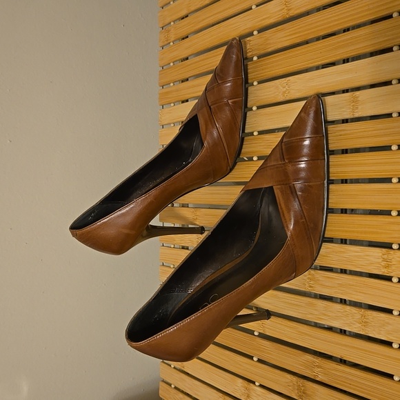 Aldo brown leather pointy toed heels - Picture 5 of 12